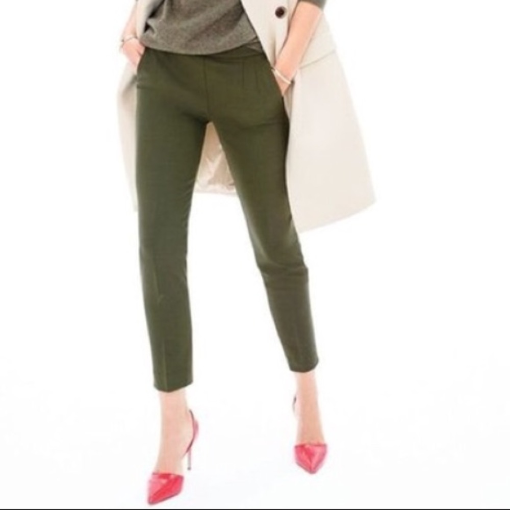 J Crew Martie Pants in Olive
